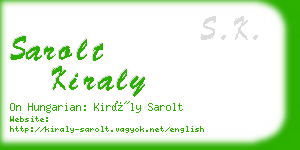 sarolt kiraly business card